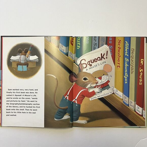 Set Of 2 Childrens Story Books Hardcover The Goodnight Kiss and Library Mouse - Picture 4 of 10